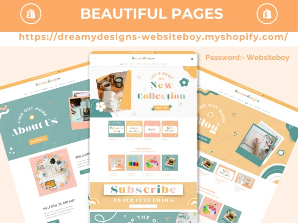 Dreamy Designs - Boutique Shopify Theme | Shopify Template | Feminine, Minimal & Cute Design | Editable Canva Templates | Shopify OS 2.0 - Image 5